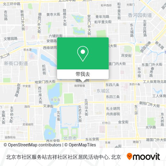 北京市社区服务站吉祥社区社区居民活动中心地图