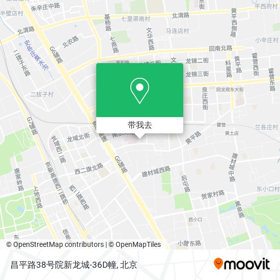 昌平路38号院新龙城-36D幢地图