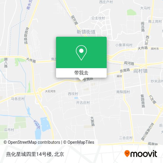 燕化星城四里14号楼地图