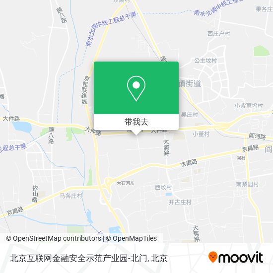 北京互联网金融安全示范产业园-北门地图