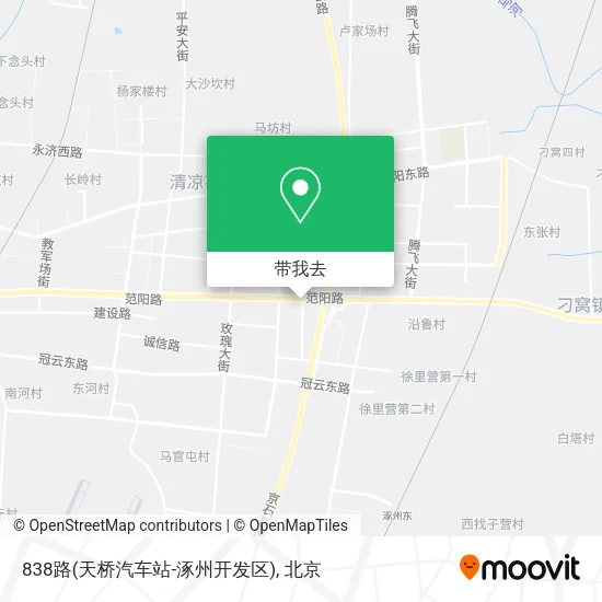 838路(天桥汽车站-涿州开发区)地图