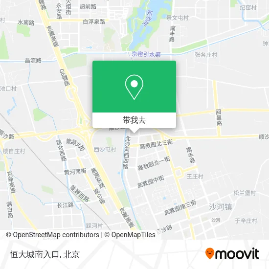 恒大城南入口地图