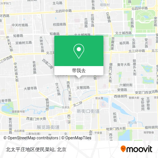 北太平庄地区便民菜站地图