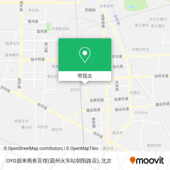 OYO朋来商务宾馆(霸州火车站朝阳路店)地图