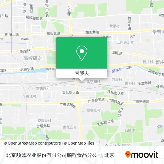 北京顺鑫农业股份有限公司鹏程食品分公司地图