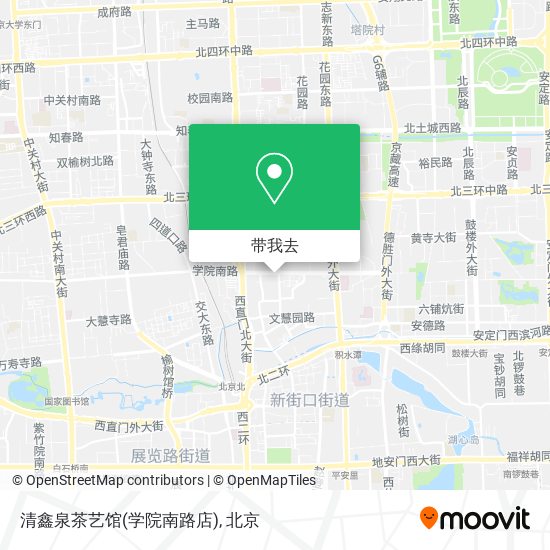 清鑫泉茶艺馆(学院南路店)地图