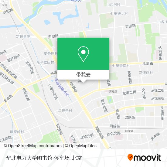 华北电力大学图书馆-停车场地图