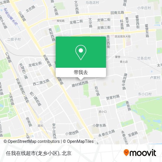 任我在线超市(龙乡小区)地图