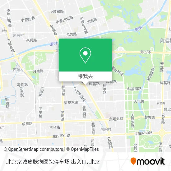 北京京城皮肤病医院停车场-出入口地图