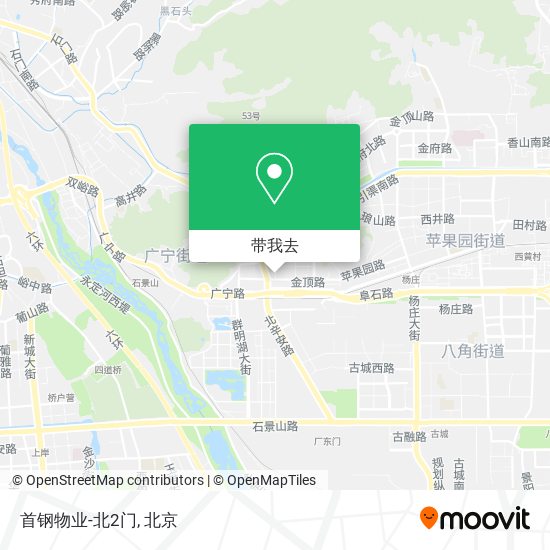 首钢物业-北2门地图