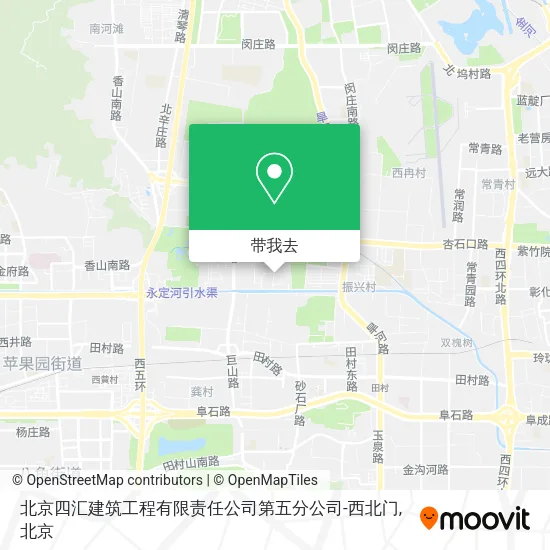 北京四汇建筑工程有限责任公司第五分公司-西北门地图