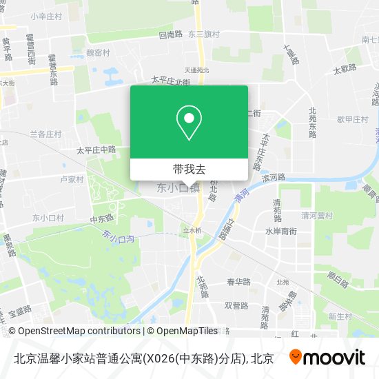 北京温馨小家站普通公寓(X026(中东路)分店)地图