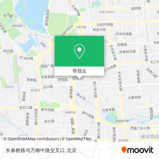 长春桥路与万柳中路交叉口地图