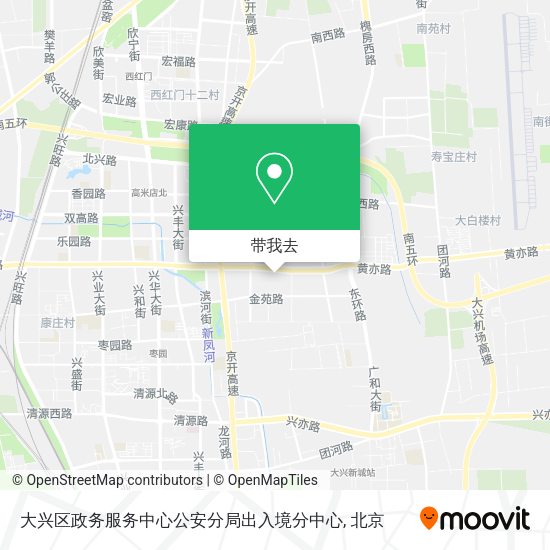 大兴区政务服务中心公安分局出入境分中心地图