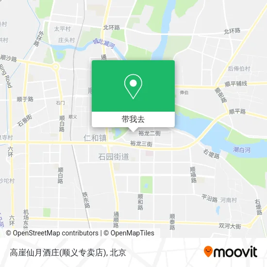 高崖仙月酒庄(顺义专卖店)地图