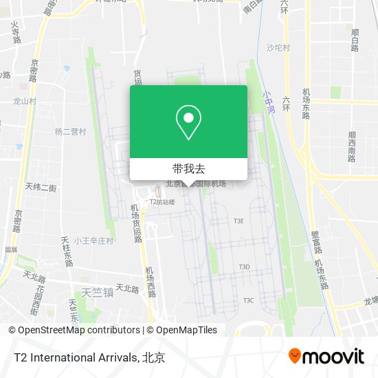 T2 International Arrivals地图