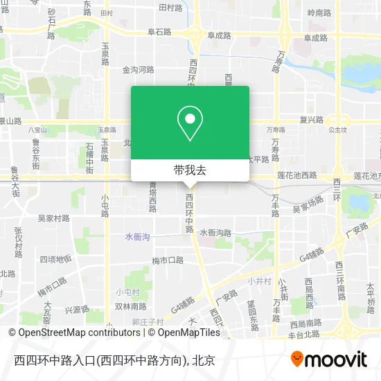 西四环中路入口(西四环中路方向)地图