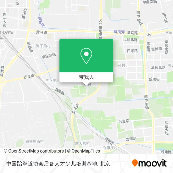 中国跆拳道协会后备人才少儿培训基地地图