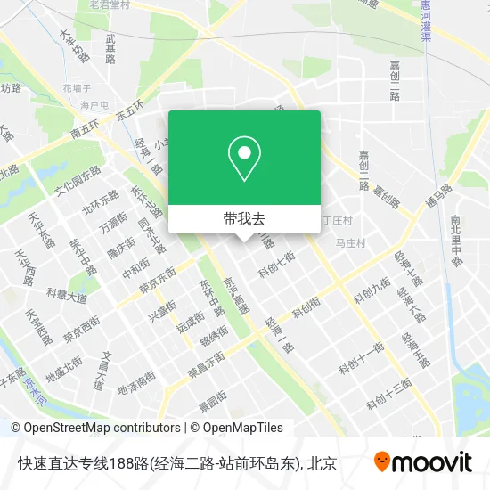 快速直达专线188路(经海二路-站前环岛东)地图