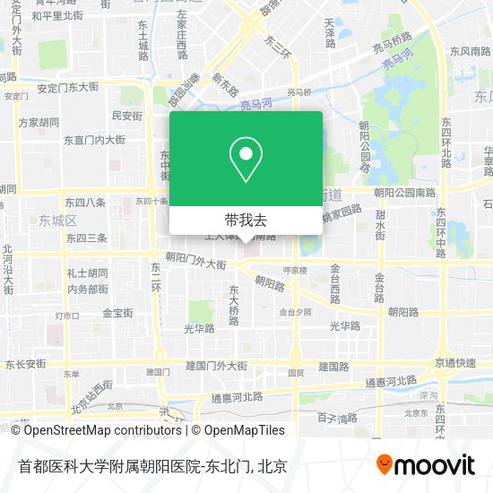 首都医科大学附属朝阳医院-东北门地图