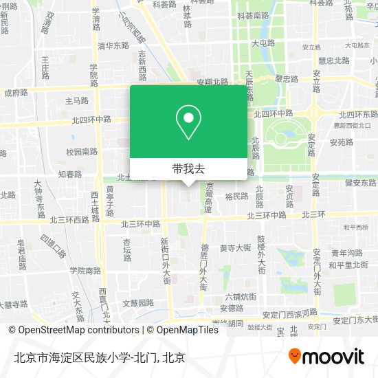 北京市海淀区民族小学-北门地图