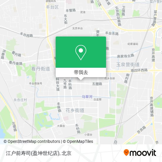 江户前寿司(盈坤世纪店)地图