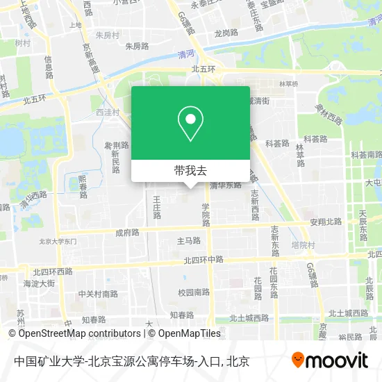 中国矿业大学-北京宝源公寓停车场-入口地图