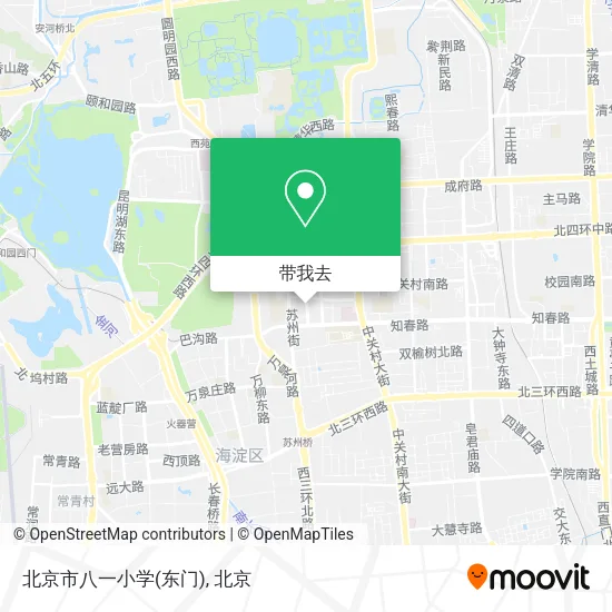 北京市八一小学(东门)地图
