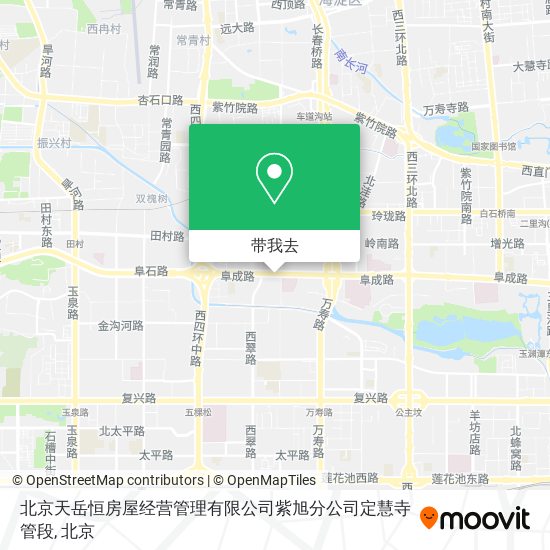 北京天岳恒房屋经营管理有限公司紫旭分公司定慧寺管段地图