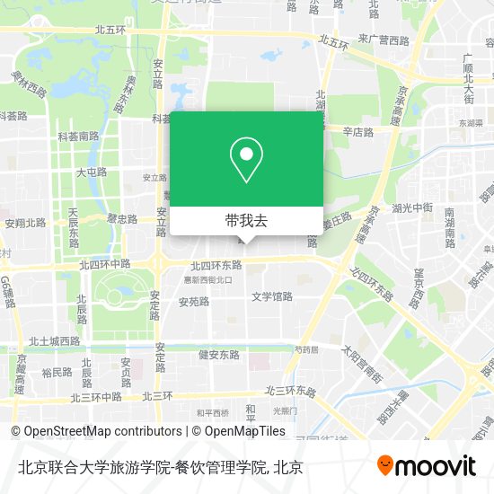 北京联合大学旅游学院-餐饮管理学院地图