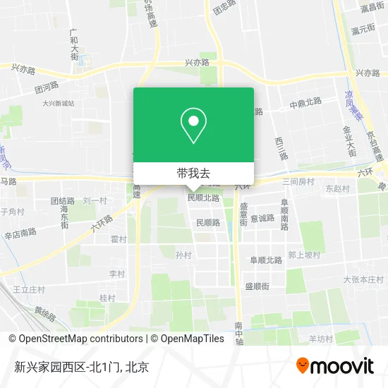 新兴家园西区-北1门地图