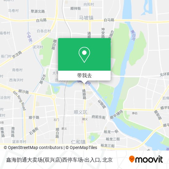 鑫海韵通大卖场(双兴店)西停车场-出入口地图