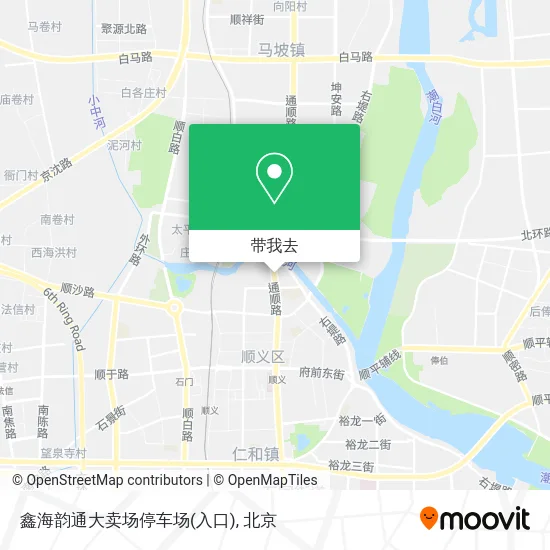 鑫海韵通大卖场停车场(入口)地图