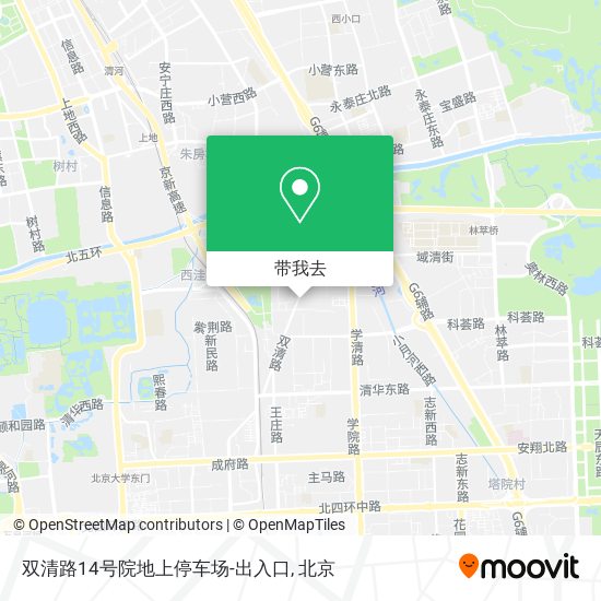 双清路14号院地上停车场-出入口地图