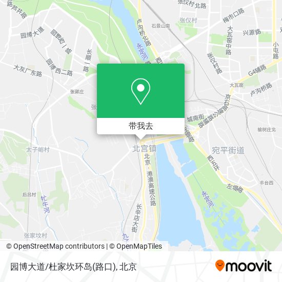 园博大道/杜家坎环岛(路口)地图
