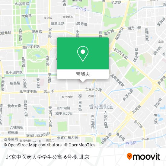 北京中医药大学学生公寓-6号楼地图