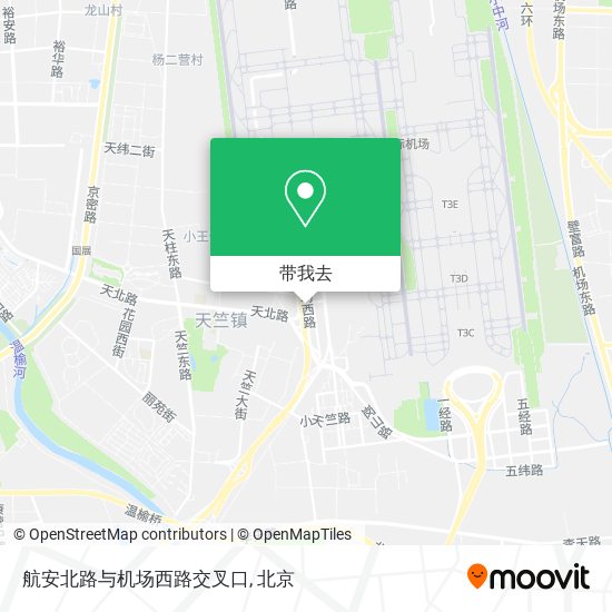 航安北路与机场西路交叉口地图