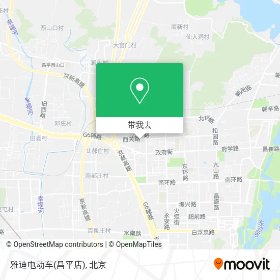 雅迪电动车(昌平店)地图