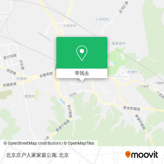 北京庄户人家家庭公寓地图