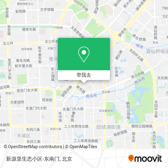 新源里生态小区-东南门地图