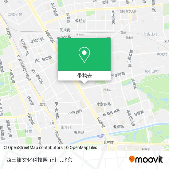 西三旗文化科技园-正门地图