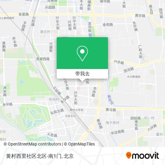 黄村西里社区北区-南1门地图