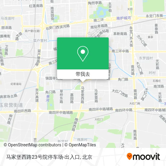马家堡西路23号院停车场-出入口地图