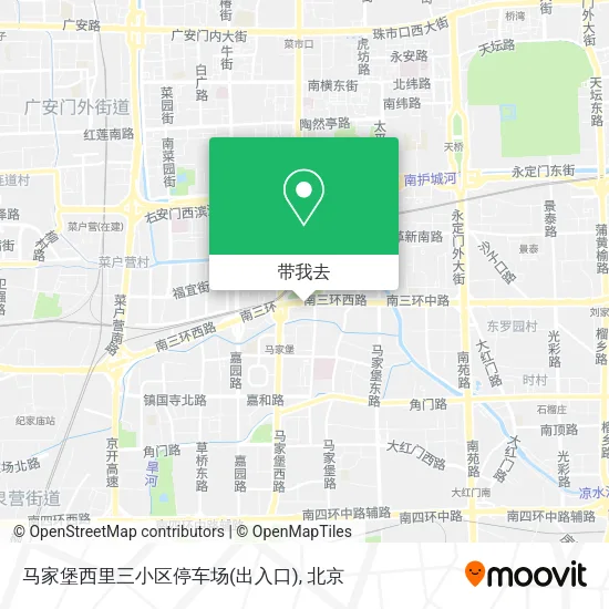 马家堡西里三小区停车场(出入口)地图