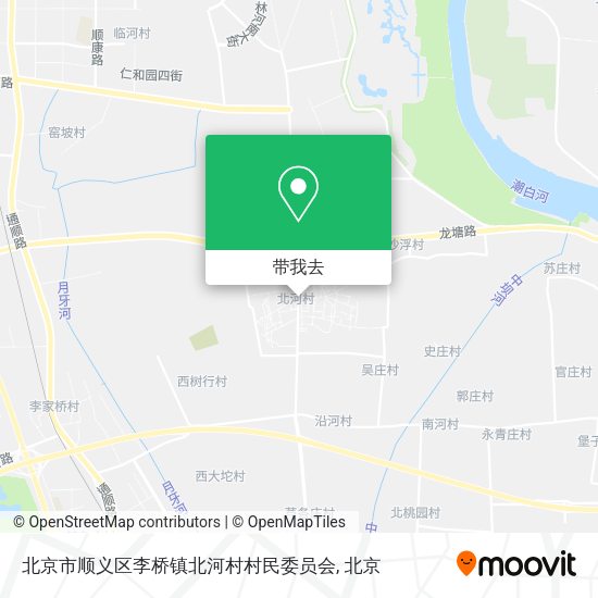 北京市顺义区李桥镇北河村村民委员会地图