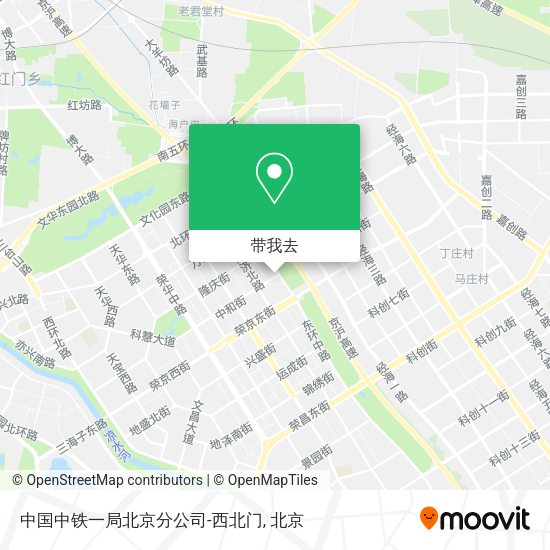 中国中铁一局北京分公司-西北门地图