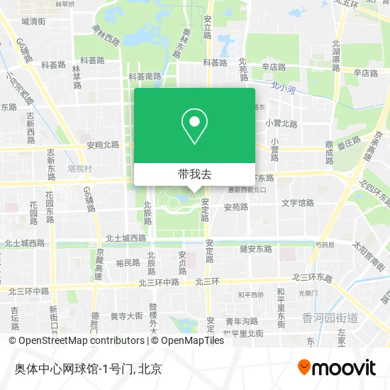 奥体中心网球馆-1号门地图