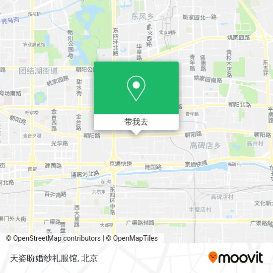 天姿盼婚纱礼服馆地图