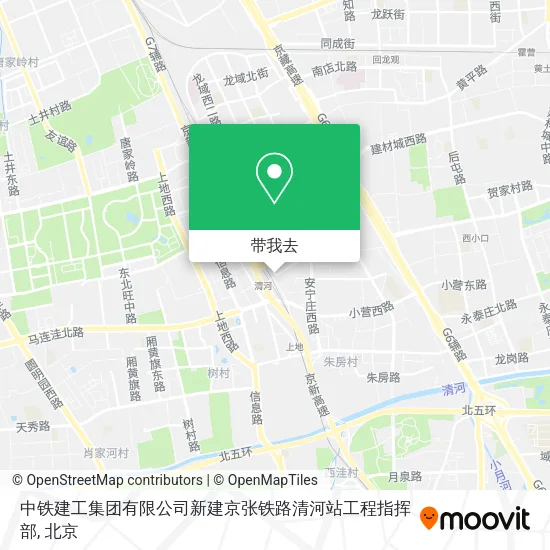 中铁建工集团有限公司新建京张铁路清河站工程指挥部地图