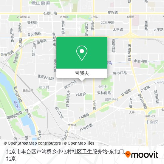 北京市丰台区卢沟桥乡小屯村社区卫生服务站-东北门地图